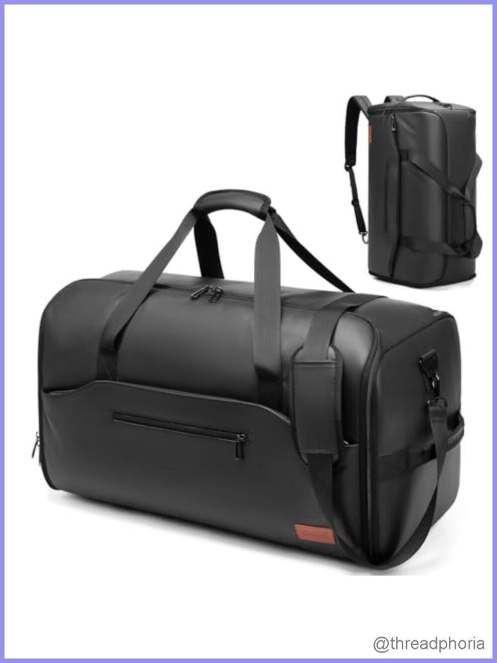 45L Convertible Garment Bag Suit Travel Duffel Backpack Carry On Luggage